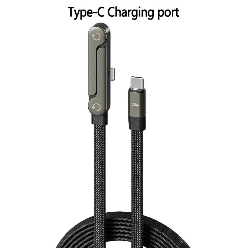 Revolutionary Invisible Holder Charger Cable with Stand - 240W Super Fast Charging & Versatile Phone Stand for Gaming, Office, and Travel - Compatible with Type-C Devices